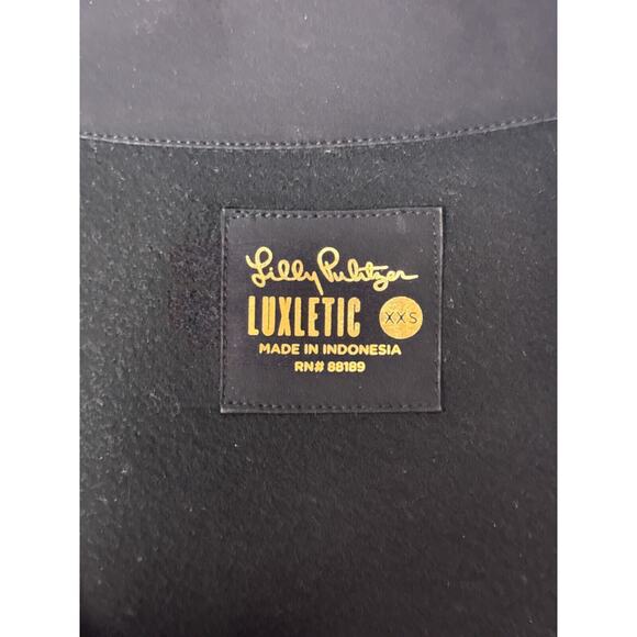 Lilly Pulitzer Jacket XXS Womens Luxletic Al Fresco Black Full Zip - Picture 7 of 9